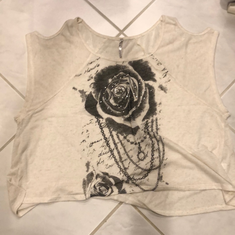 Oversized cut out shoulder shirt